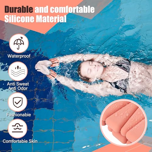 Wrist and Ankle Weights for Women Men Set of 4(1 lb Each) adjustable Arm Leg Silicone Weighted Wristbands Bracelets for Pilates Yoga Gym Workout Running Walking Strength Training(Orange)