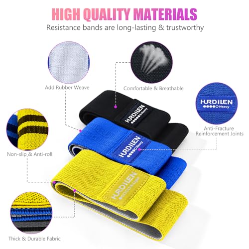 Resistance Bands for Working Out, Exercise Workout Bands for Women & Men, 3 Levels Elastic Stretch Bands for Exercise with Carry Bag for Physical Therapy, Home Fitness, Strength Training, Yoga