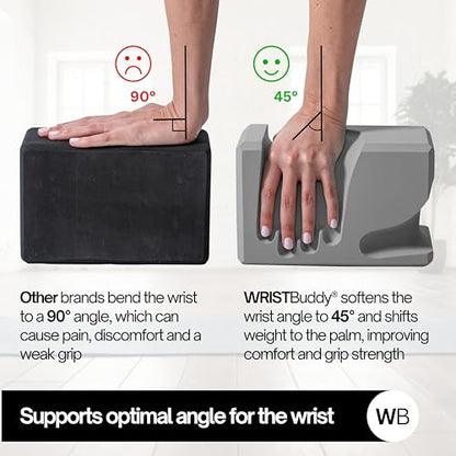 WRISTBuddy® Yoga Blocks 2-Pack (Left + Right) — Ergonomic, Hand-Shaped EVA Blocks for Wrist Relief & Better Grip | Doctor-Designed Support for Yoga, Pilates, Handstands, Push-Ups & Rehab
