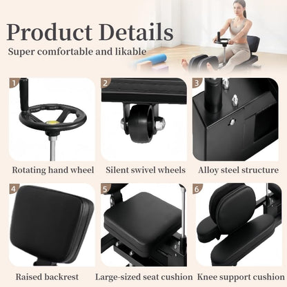 Heavy-Duty Steel Split Machine, 400lbs Leg Press, 240°Rotation Abductor Calf Stretcher for Home/Gym/Dance Studio, Portable Gym Equipment for Women/Dancers/Yoga