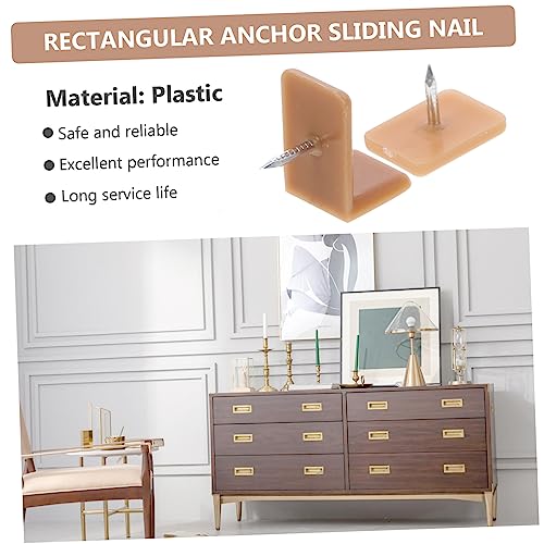 Shaped Cleat Sliders for Furniture Core Sliders Plastic Drawer Slide Socket Easy Install for Dresser Drawer Guides
