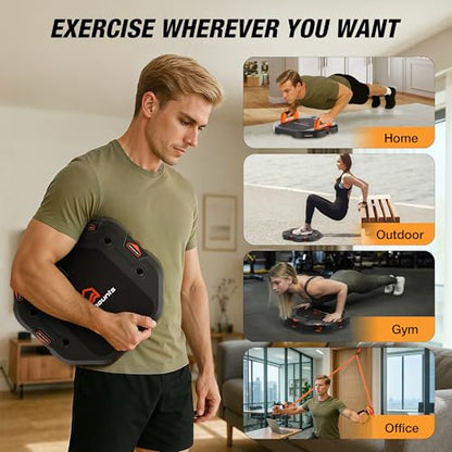 Adjustable Push Up Board for Men, 7 in-1 Multi-Function Push Up Board with Resistance Bands, Door Anchor for Full Body Training, Safe & Space-Saving Design for Home/Gym Use