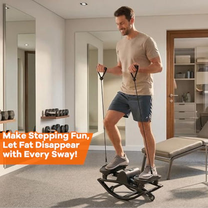 Rock Stepper,Portable Rocking Stepper Machine– Low-Impact Home Fitness Machine with Built-in Counter, 330 lbs Capacity, Compact & Lightweight for Apartments