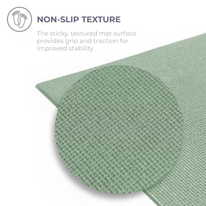 Voyage Yoga Mat, 10 Pack, 72" x 24" Professional Studio and Gym Bulk Yoga Mats, 5mm Thick, Durable, Anti-Tear, Non Slip Fitness and Exercise Mats - color: Sage