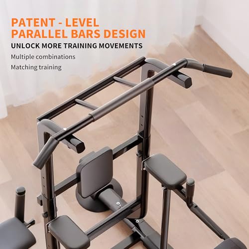 Adjustable Pull Up Bar for Home with Backrest, 6-Level Height Adjustment (69-94.5 inches), 352lb Capacity Carbon Steel Frame for Stability, Train Back, Abs & Chest