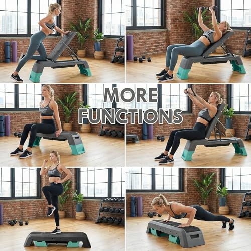 leikefitness Exercise Step Platform, Multifunctional Aerobic Deck - color: Black