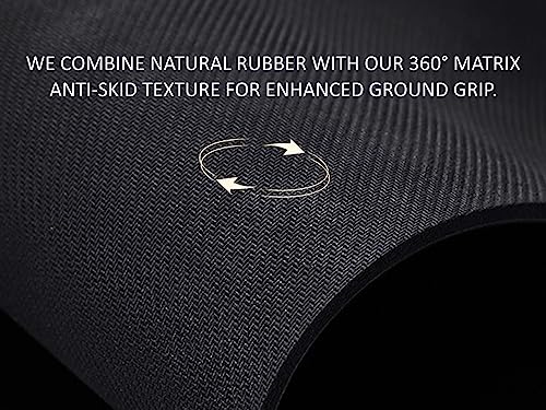 Premium Yoga Mat - 5mm Thick, Extra Wide & Long, Non-Slip Natural Rubber Base & PU Top, Anti-Tear, Ideal for Yoga, Pilates, and Fitness. - color: Blue