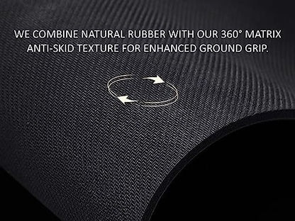 Premium Yoga Mat - 5mm Thick, Extra Wide & Long, Non-Slip Natural Rubber Base & PU Top, Anti-Tear, Ideal for Yoga, Pilates, and Fitness. - color: Blue