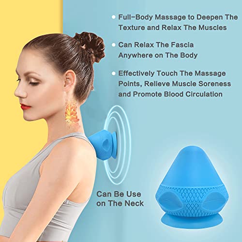 Zelen Trigger Point Massage Ball Shoulder Knot Remover Back Muscle Wall Mounted Massage Ball Deep Tissue Pressure Balls Trigger Point Iliacus Muscle Psoas Release Tool Suction Cup Back Massager