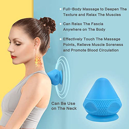 Zelen Trigger Point Massage Ball Shoulder Knot Remover Back Muscle Wall Mounted Massage Ball Deep Tissue Pressure Balls Trigger Point Iliacus Muscle Psoas Release Tool Suction Cup Back Massager