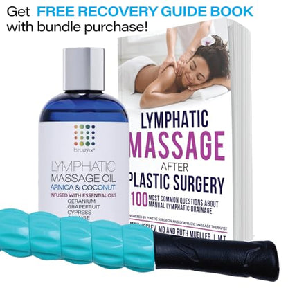 Lymphatic Massage Roller Recovery Set – Post-Surgery Body Roller Stick & Lymphatic Massage Guide Book