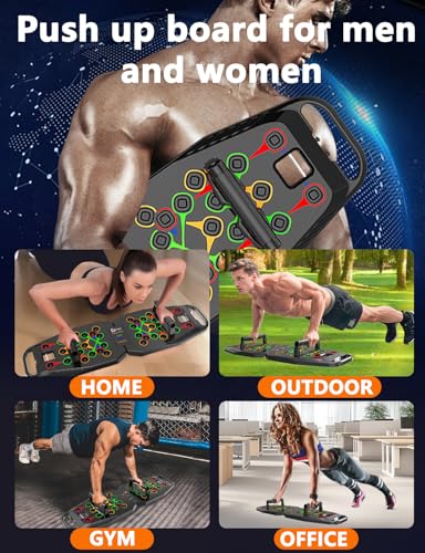 Push Up Board, Pilates Bar & Fitness Accessories, 25 in 1 Foldable Push up Bar for Home Gym, Workout Exercise Professional Push Up Strength Training Equipment for Man and Women