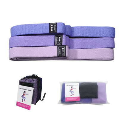 Booty Bands, Exercise Bands for Squats Yoga Strength Training, 3 Resistance Levels Non-Slip Workout Bands with Mesh Storage Bag