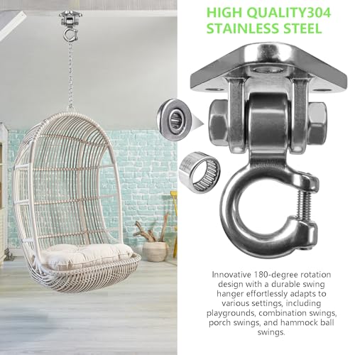 Swing Hangers Heavy Duty Smooth Operation with 180° Swing Bearings 1000 lb Capacity for Indoor Outdoor Swing Chairs Hammocks Playgrounds Yoga - size: Styel 1 PS