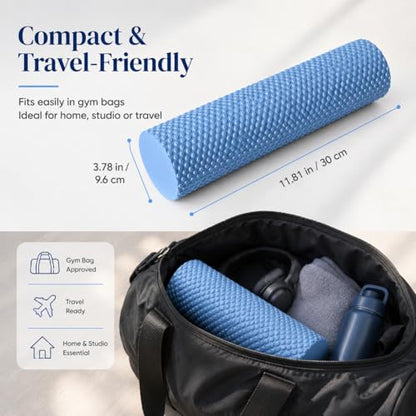 Foam Yoga Column, 2026 Upgrade Eva Long Foam Rollers with Trigger Point, Standard Foam Roller High-Density Massage Roller for Home Gym Travel Muscle Relif (Blue) - color: Blue
