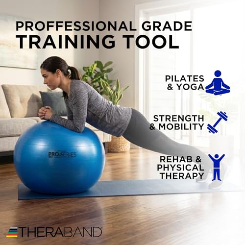 THERABAND Exercise and Stability Ball for Improved Posture, Balance, Core Fitness, Coordination and Rehab