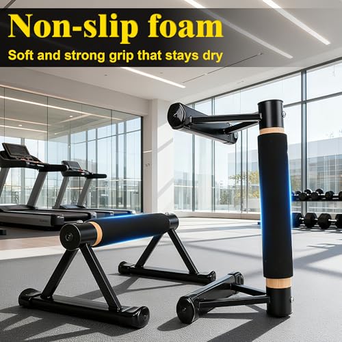 GanFindX Adjustable Wooden Parallettes, 600 LBS Handstand Bars