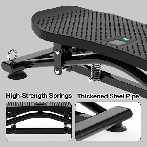 Sliding Ski Simulator with Resistance Bands, Indoor Skiing Fitness Equipment for Home Gym with Non-Slip Base, Full-Body Cardio Training Machine for Core, Leg & Arm Workout