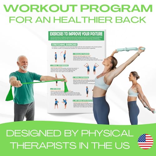 Posture Corrector - Yoga Cross Stick - Back Pain Relief for Men and Women - Stretcher and Straightener for Upper and Lower Back - Stretch Pole - Neck Hump Equipment - Sets bar
