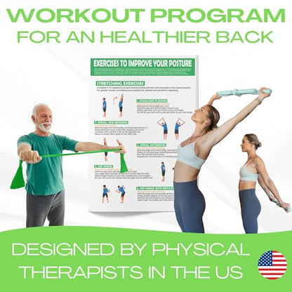 Posture Corrector - Yoga Cross Stick - Back Pain Relief for Men and Women - Stretcher and Straightener for Upper and Lower Back - Stretch Pole - Neck Hump Equipment - Sets bar