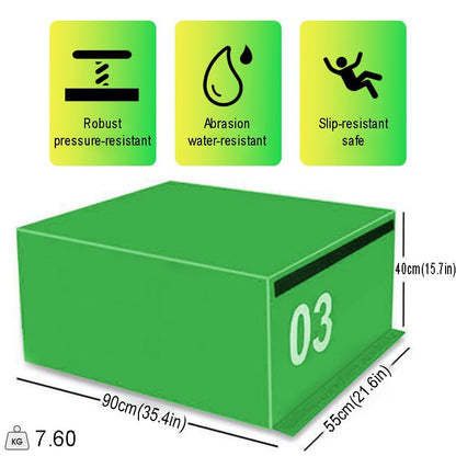 Gymnastics Jump Box, Waterproof, wear-Resistant, Easy-to-Clean Soft Jump Box Set, Suitable for Home, Gym, School, for Training Jumping Ability and Explosive Power(Size:90 * 55 * 40cm)