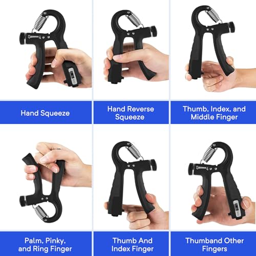 Adjustable Grip Strength Trainer, 11–132 Lbs (5–60kg) Resistance, Hand & Forearm Strengthener for Fitness, Recovery, and Daily Training