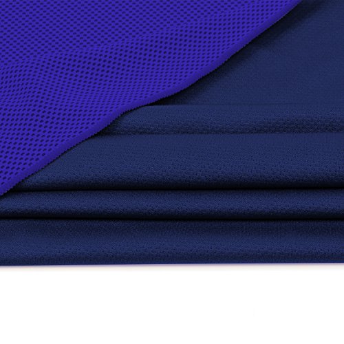 Cooling Towel (Pack of 20, 40"x12") with Pouches for Sports - color: 5grey5dlblue5purple