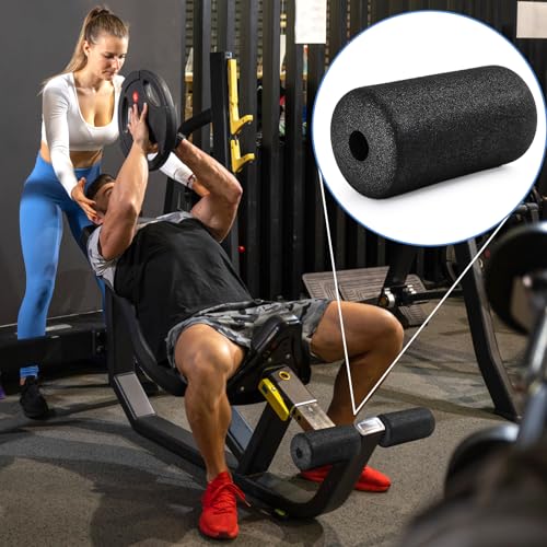 WRINGKIT 8 Pack Foot Foam Pads Rollers, Machine Leg Foam Roller, Fits 1" Tube, Buffer Tube Cover, Roller Pad for Leg Extension Weight Bench Inversion Gym Equipment Replacement