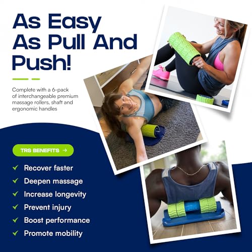 Pinnacle TRS Massage Roller - Modular Portable Muscle Roller for Sore Muscles and Full Body Adjustments - style: TRS