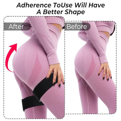 BFR Occlusion Bands for Women Glutes Blood Flow Restriction Bands Best Fabric Resistance Band Adjustable Bundle Booty Band for Exercising Legs Butt Hip Building Workouts Squat Butt Thigh Fitness - color: black