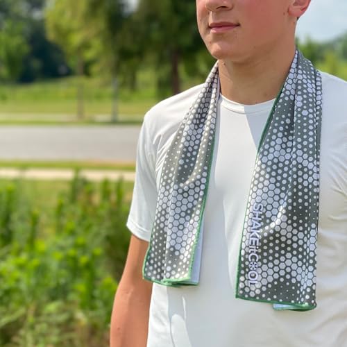 Extended Size Cooling Towel – Be Cool in Style - Heat Relief, Soft, Lightweight, Sun Protection, Easy Clean - Perfect for Biking, Hiking, Running, Yoga, Golf, Gardening - Green Camo M - color: Green Camo