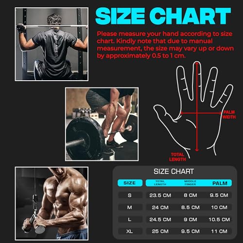 SAWANS Weight Lifting Gloves Gym Workout Fitness Wrist Wrap Support Men Women Fingerless Gloves Full Finger Touchscreen - size: Small