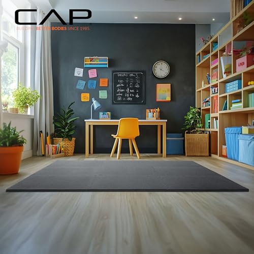 CAP Barbell Interlocking EVA Foam Carpet Puzzle Mat Floor Tiles - 24" x 24" x 1/2" | Multiple Color Options