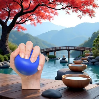 Hand Exercise Grip Ball, Blue Finger Strengthener, Wrist and Hand Training Tool for Sports and Fitness