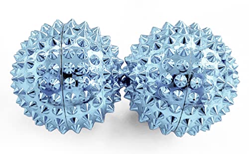 Magnetic Fidget Balls for Adults (2-Pack) – Helps with Stress Relief, Focus, Restlessness & Sensory Overload, DBT-Inspired Calming Tool for ADHD, Work & Study - 1.25 inches Diameter (Light Blue) - color: Light Blue