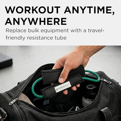 THERABAND Resistance Tubing with Cuffs, Heavy Green Level 3, Exercise Bands for Lower Body Workouts, Physical Therapy, Pilates & At-Home Training - color: Level 3 / Heavy - Green
