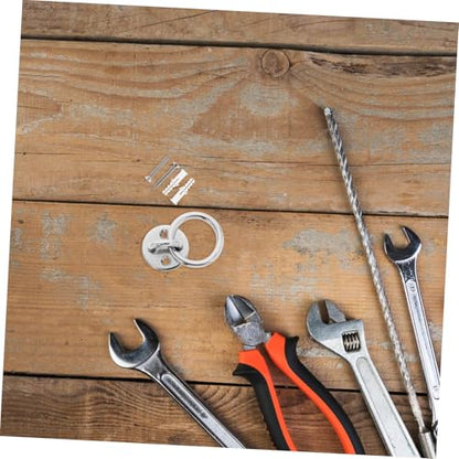 POPETPOP Heavy Duty Hooks for Hanging Ground Anchor Resistance Bands Wall Anchor Heavy Duty Swivel Hook Suspension Trainer Straps Ceiling Hammock Silver Stainless