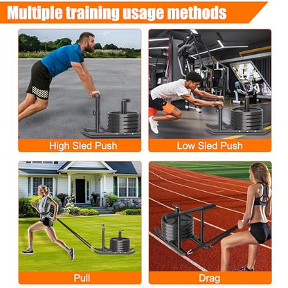 Weight Sled for Training - Heavy Duty Football Sled for Lineman, Sled Pull Workouts, Speed & Strength Training, Football Blocking Sled, Running Sled for Athletes, Outdoor & Indoor Use