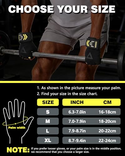2-in-1 Workout Gloves, Weight Lifting Gloves with Wrist Wrap Support for Men & Women, Ventilated Fingerless Padded Gym Glove for Weightlifting Pull-Ups & Fitness Training - size: Small