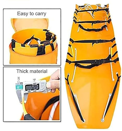 Foldable Spine Board Stretcher, Multifunctional Rescue Stretcher, Roll Type Foldable Stretcher, Backboard for Patient, Transfer Backboard EMT Immobilization for Medical Emergency Rescue