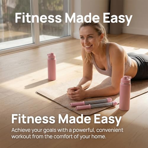 Cordless Battle Ropes with Adjustable Resistance Springs - Compact Weighted Ropeless Battle Rope for Home Gym Exercise & Ultimate Cardio Fitness!Fitness Made Easy!