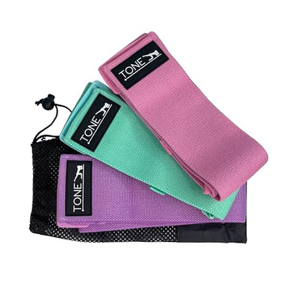 Adjustable Fabric Resistance Bands Set, Non Slip Resistance Bands for Enhanced Toning, One Size Fits All Workout Booty Bands for Women