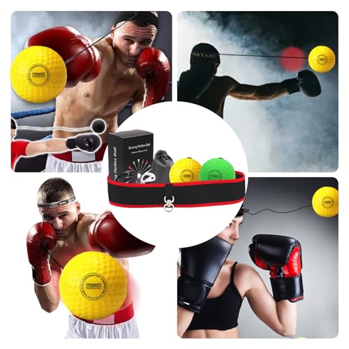 Erice Boxbollen, Boxing Reflex Ball for - React Reflex Balls on String with Headband, boxbollen Original - Improve Hand Eye Coordination, Punching Speed, Fight Reaction, pornographic