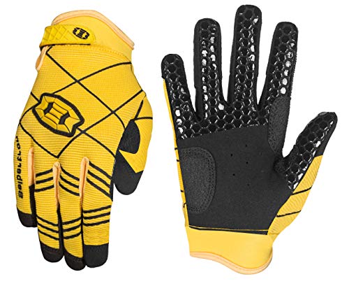 Seibertron B-A-R PRO 2.0 Signature Baseball + Softball + Teeball Batting Gloves Super Grip Finger Multiple 11 Sizes + 5 Colors Available Fit Adult Youth Kids Boys Girls Mens Women - color: Yellow, size: XS Youth