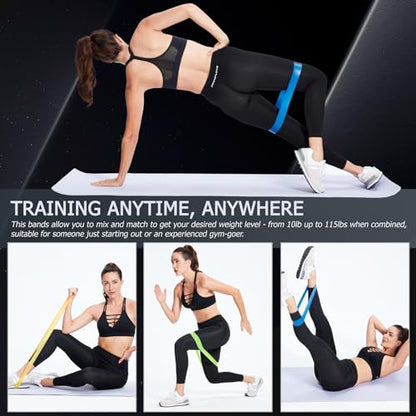 10-Piece Latex-Free Resistance Bands Set with Long and Loop Bands