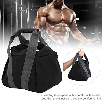 Canvas Weightlifting Training Sandbag, Fitness Sandbag with Comfortable Handle, Durable Tear - Resistant Filling Load Sandbag for Home Gym and Travel Workouts