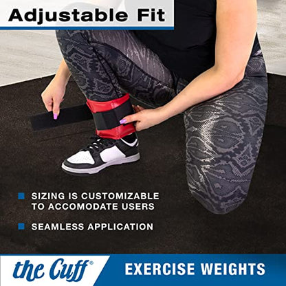 The Cuff Original Adjustable Ankle and Wrist Weight for Yoga, Dance, Running, Cardio, Aerobics, Toning, and Physical Therapy.