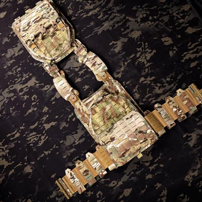 YAY YAKEDA Quick Release Tactical Laser-Cutting Vest Multicam Lightweight Vest - color: Green