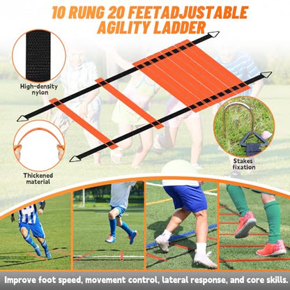 Soccer Goal, Kids Soccer Goals for Backyard Set of 2, 4x3ft Portable Soccer Goal Pop Up Soccer Net, Kids Soccer Net Training Equipment with Soccer Ball, Ladder, Cones, Targets - color: Black