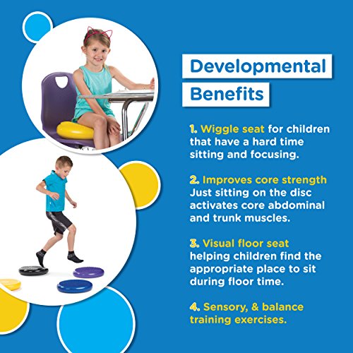 Wobble Cushion Balance Disc - Wobble Disc & Wiggle Seat, Balance Pads for Physical Therapy, Wobble Disk, Sensory Room Equipment - Wobble Seat - color: Blue